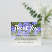 Beerdigung danke | Blaues Vergessen-Me-Nicht-Gedäc (Stehend Vorderseite)