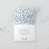Beerdigung Danke Blue Watercolor Blumenbeerdigung (Innenseite)