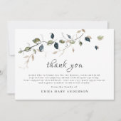 Beerdigung Danke Botanische Elegant Card (Vorderseite)