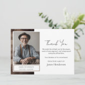 Beerdigung Danke Foto (Stehend Vorderseite)