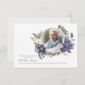 Beerdigung Danke Foto Blumenkarte (Vorne/Hinten)