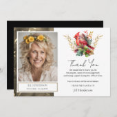 Beerdigung Danke Foto Kardinal Einladung (Vorne/Hinten)