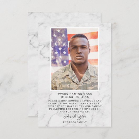 Beerdigung danke | Foto Keepake (Vorne/Hinten)