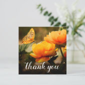 Beerdigung danke | Gelborange Blume (Stehend Vorderseite)