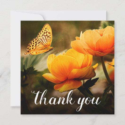 Beerdigung danke | Gelborange Blume (Vorderseite)