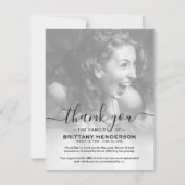 Beerdigung Danke, Hinweis | BEILEID FOTO Dankeskarte (Vorderseite)