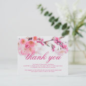 Beerdigung Danke, Hinweis | Cherry Blossom Beileid Dankeskarte (Stehend Vorderseite)