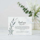 Beerdigung danke Ihnen Botanischer grüner Wein (Stehend Vorderseite)