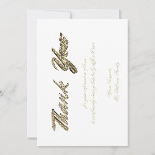 Beerdigung danke Ihnen Elegant Religious Cross Gol (Vorderseite)