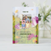 Beerdigung danke Ihnen Fotokarte (Stehend Vorderseite)