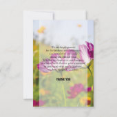 Beerdigung danke Ihnen Fotokarte (Rückseite)