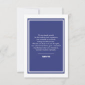 Beerdigung danke Ihnen Fotokarte (Rückseite)