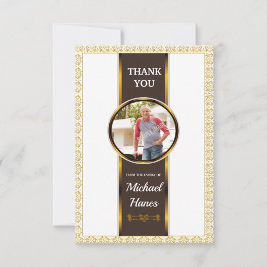 Beerdigung danke Ihnen Fotokarte (Vorderseite)