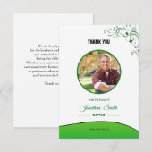 Beerdigung danke Ihnen Fotokarte Einladung (Vorne/Hinten)