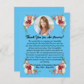 Beerdigung danke Ihnen für die Blume nach dem Tod Mitteilungskarte (Vorne/Hinten)