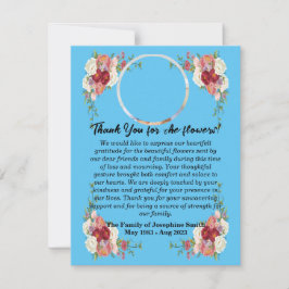 Beerdigung danke Ihnen für die Blume nach dem Tod Mitteilungskarte