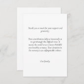 Beerdigung danke Ihnen Hinweise für Spenden Einladung (Vorne/Hinten)