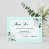 Beerdigung danke Ihnen Lila Blumenbeerdigung (Stehend Vorderseite)