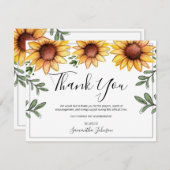 Beerdigung danke Ihnen Rustikale Sonnenblumen (Vorne/Hinten)