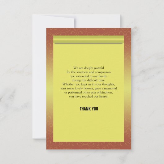 Beerdigung Danke Karte (Rückseite)