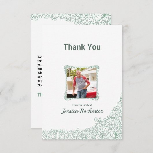 Beerdigung Danke Karte (Vorne/Hinten)