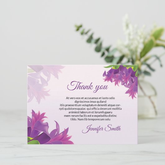 Beerdigung Danke Karte (Stehend Vorderseite)