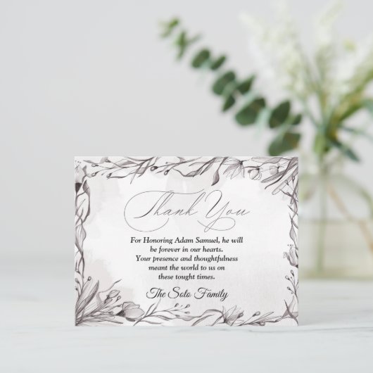 Beerdigung Danke Karte (Stehend Vorderseite)