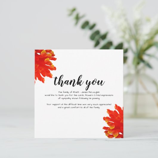 Beerdigung Danke Karte (Stehend Vorderseite)