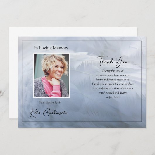 Beerdigung Danke Karte (Vorne/Hinten)