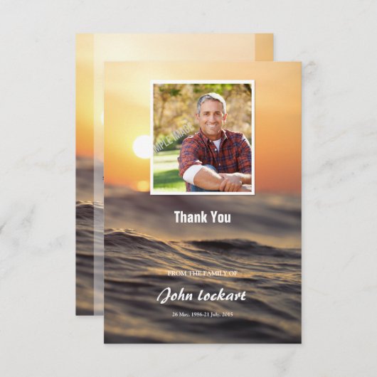 Beerdigung Danke Karte (Vorne/Hinten)