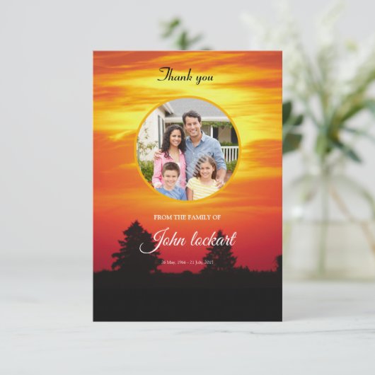 Beerdigung Danke Karte (Stehend Vorderseite)