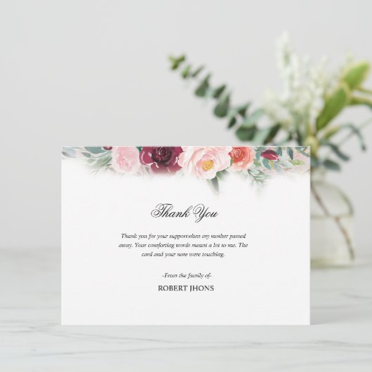 Beerdigung Danke Karte (Stehend Vorderseite)