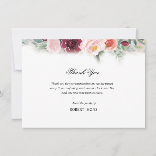 Beerdigung Danke Karte (Vorderseite)