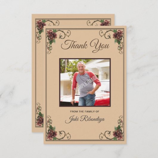 Beerdigung Danke Karte (Vorne/Hinten)