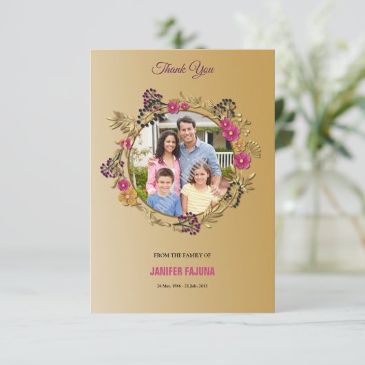 Beerdigung Danke Karte (Stehend Vorderseite)