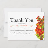 Beerdigung danke | Memorial Red Poppy (Vorderseite)