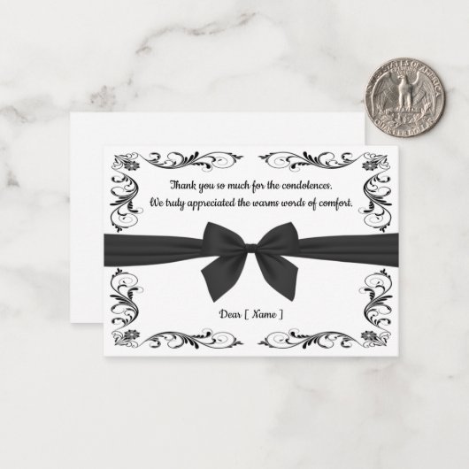 Beerdigung danke mitteilungskarte (Vorderseite/Rückseite Beispiel)