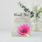 Beerdigung danke | Pink Lotus Bereavement (Stehend Vorderseite)