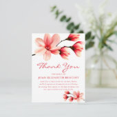 Beerdigung danke | Pink Magnolia Memorial (Stehend Vorderseite)