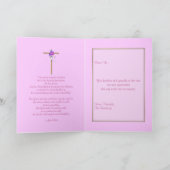 Beerdigung "Danke" pinkfarben floralreligiös Dankeskarte (Innenseite)