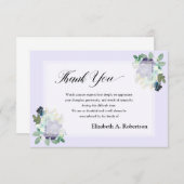 Beerdigung Danke, Purple Flowers Dankeskarte (Vorne/Hinten)