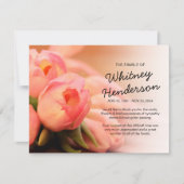 Beerdigung danke | Rosa Tulip - Blume (Vorderseite)