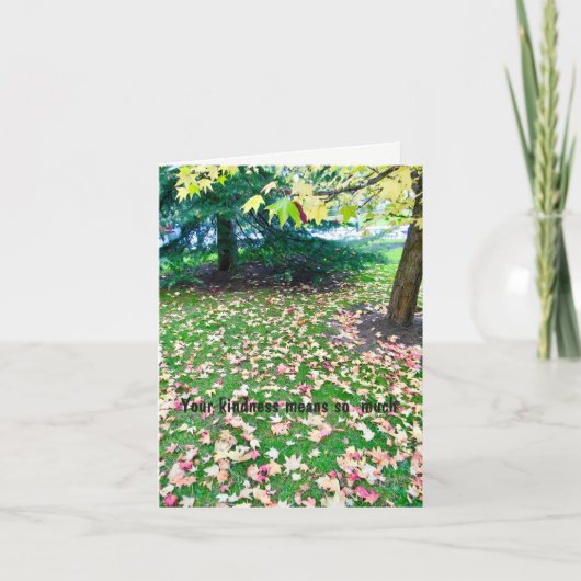 Beerdigung - Danke von den Familien-Herbstleaves (Vorderseite)