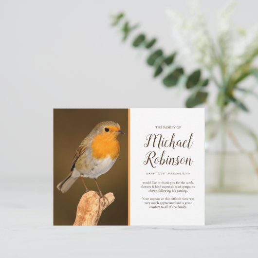 Beerdigung danke | Wenn Robin erscheint (Stehend Vorderseite)