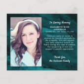 Beerdigung Dankeschön Card Beileid Foto Marmor (Vorderseite)