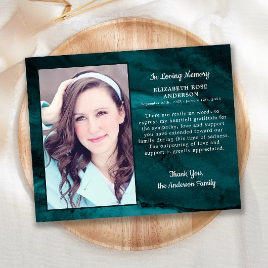 Beerdigung Dankeschön Card Beileid Foto Marmor