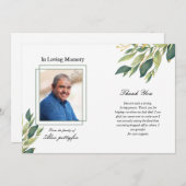 Beerdigung Dankeschön-Karte Dankeskarte (Vorne/Hinten)