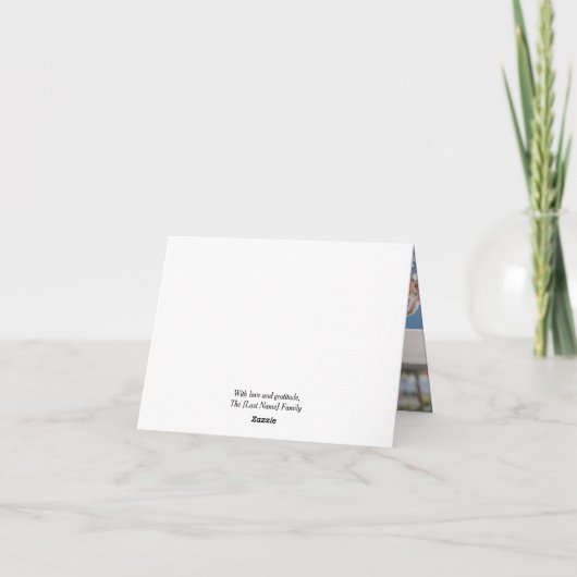 Beerdigung Dankeschön Karte - mit Dankbarkeit (Rückseite)