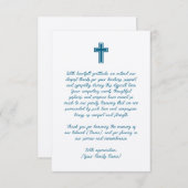 Beerdigung Dankeschön Karte mit Kreuz (Vorne/Hinten)