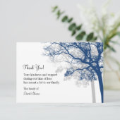 Beerdigung Dankeschön Karte - Navy & Gray Trees 3  (Stehend Vorderseite)